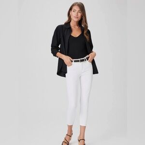 PAIGE Hoxton Crop High Rise Skinny Jeans – White – Size 27 – EUC